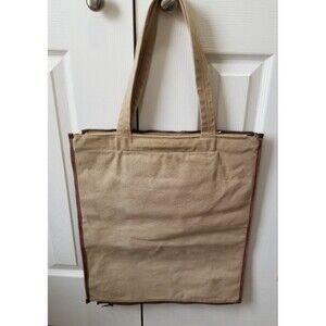 Hinged top zip together Tote Bag canvas vintage Nalco Products Corporation Vtg